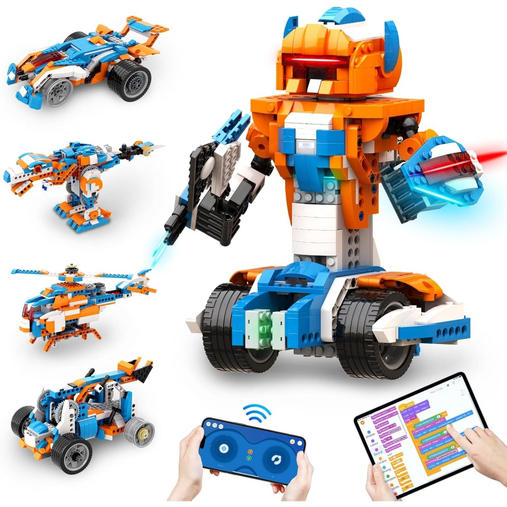 Office Tech Decor - ชุดสร้างหุ่นยนต์ STEM สมัยใหม่ ของตกแต่งโต๊ะทำงาน ของตกแต่งบ้านและสำนักงาน งานประดิษฐ์