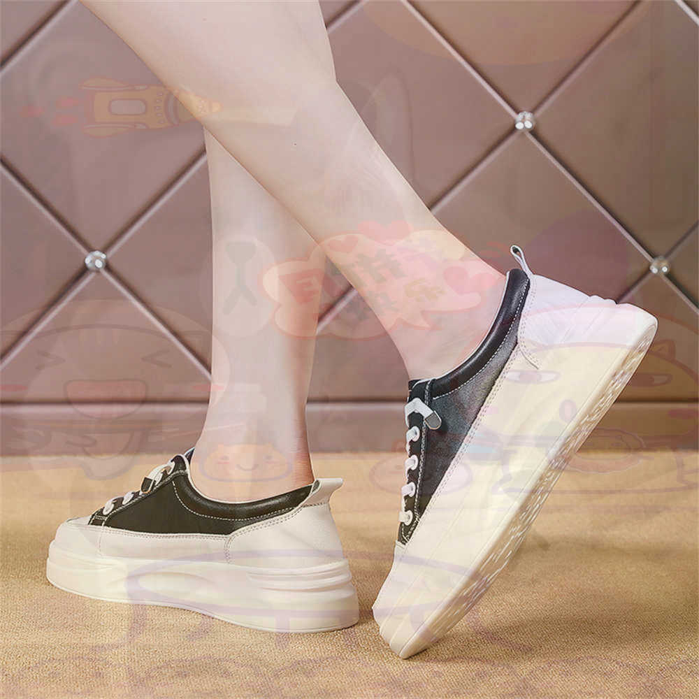 Tech Office Names - LACE-up Chunky Loafers ผู้หญิงสเก็ตบอร์ดกีฬารองเท้าตะกร้ารองเท้าผ้าใบจริงแบบพกพาข่าวตะกร้า Teni ที่มีคุณภาพสูง