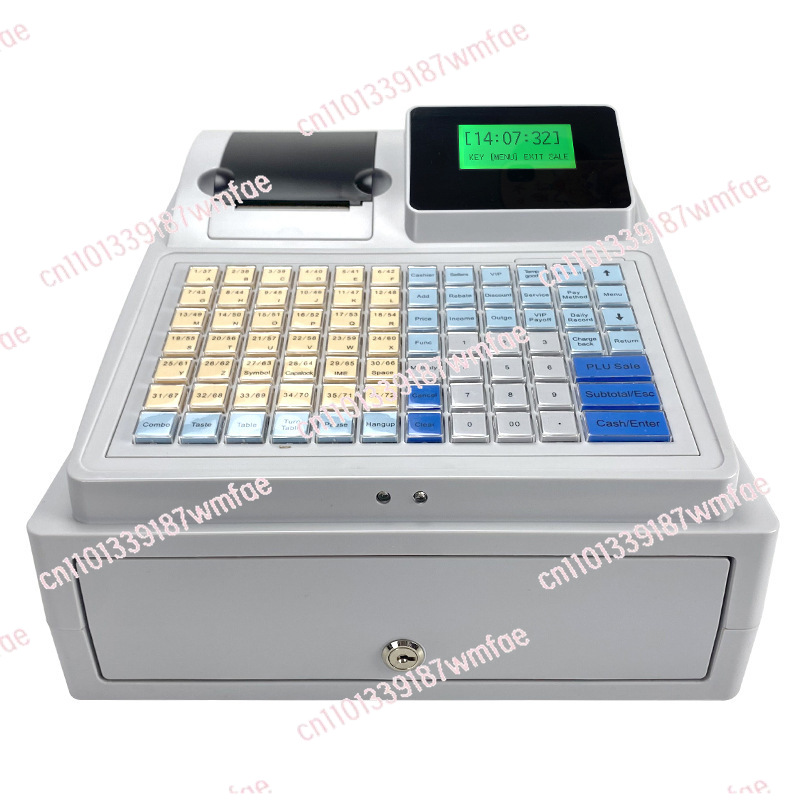 Cash Drawer Pos - เครื่องบันทึกเงินสด Uv สำหรับร้านค้าซูเปอร์มาร์เก็ต รุ่นภาษาอังกฤษ พร้อมเครื่องพิมพ์ในตัว C50