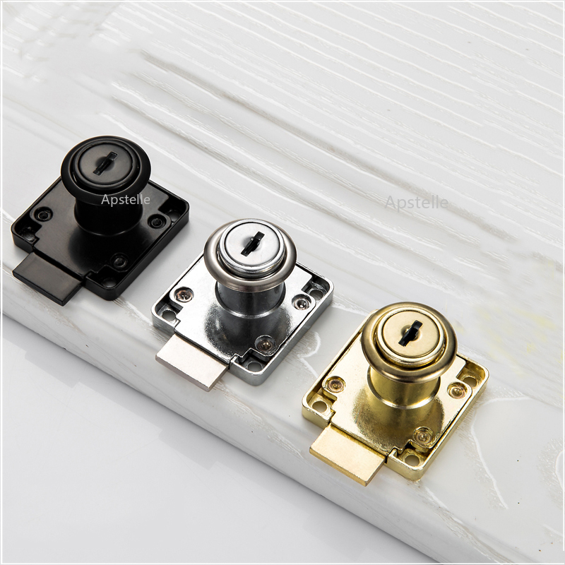 Cash Drawer Pos - PQB คุณภาพสูงโต๊ะลิ้นชักล็อค 22/32mm Silver Gold สีดําตู้เสื้อผ้าล็อคตู้ล็อคเฟอร์นิเจอร์
