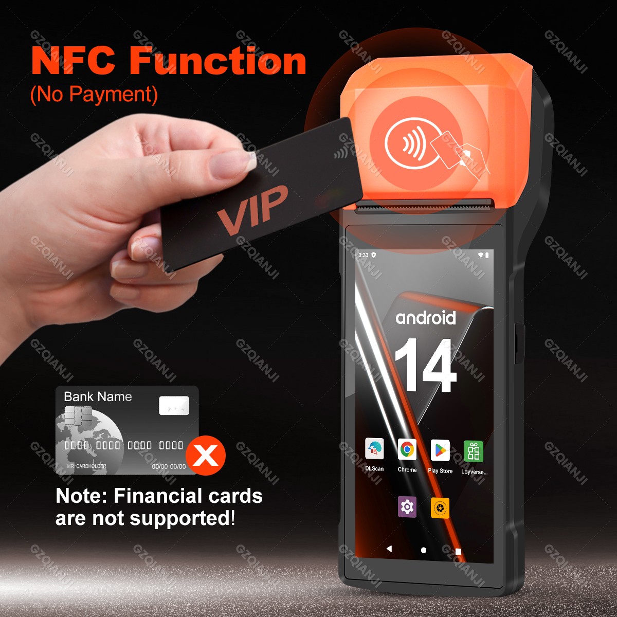 มือถือ Android 13/14 PDA เครื่ - Cash Drawer Pos บทวิจารณ์และราคา