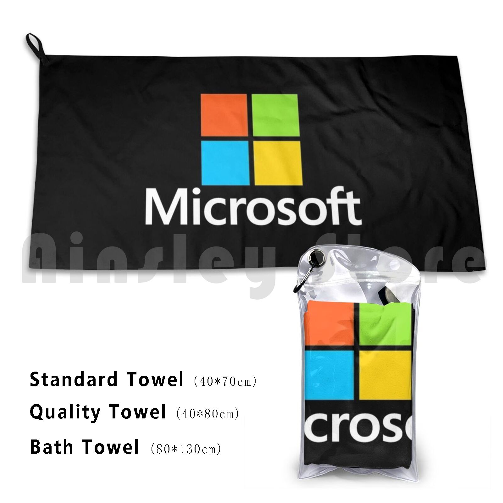 ผ้าเช็ดตัวชายหาดชนิด Microsoft - Office Tech Logo บทวิจารณ์และราคา
