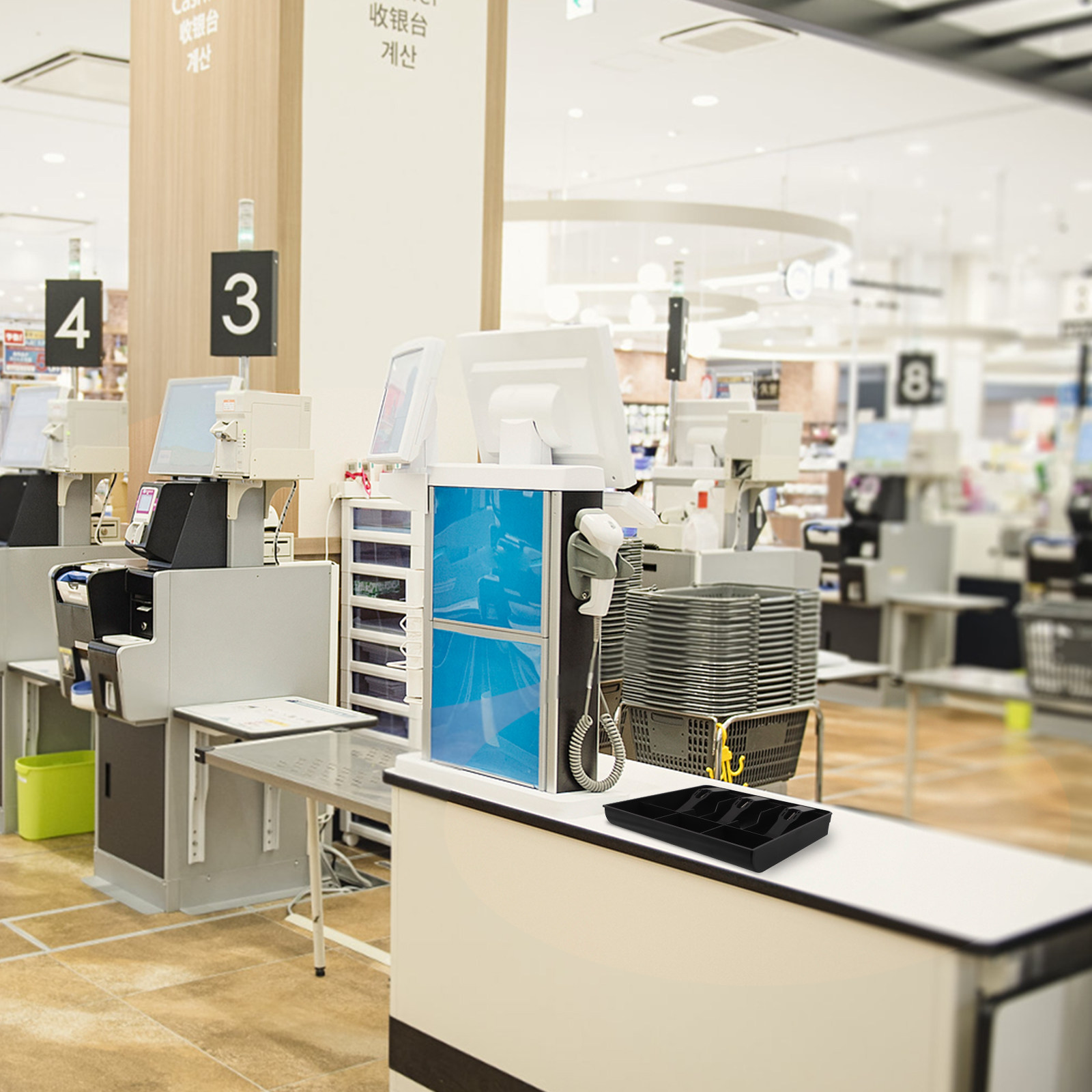 ลิ้นชักเก็บเงินสดหลายช่อง ถาดจ - Cash Drawer Pos บทวิจารณ์และราคา